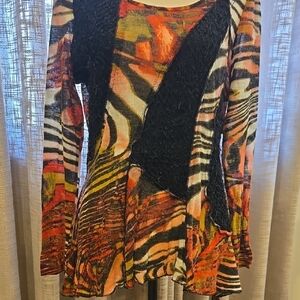 Colorful Abstract Long Sleeve Top